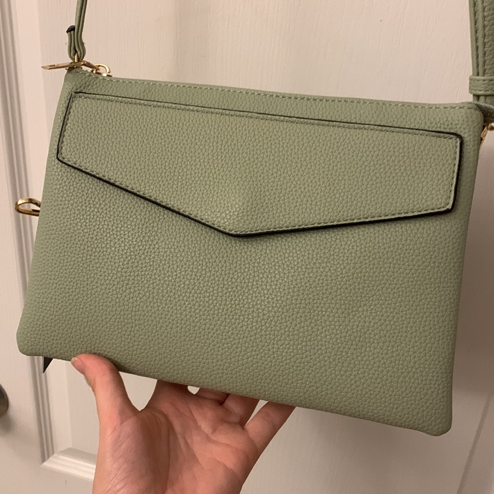 Green Isabelle Vegan Leather Crossbody Bag / Clutch!